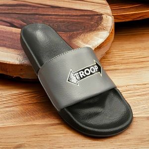 Men's Troop Arrow Slide Grey | Black Flip Flops